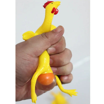 Squeeze Laying Egg Chicken Toy Keychain | Funny Antistress Fidget Gift