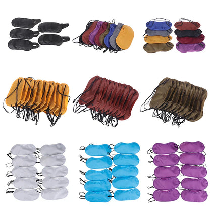 10 Pcs Comfortable Sleep Eye Mask | Light Blocking Blindfold for Travel & Night Sleep