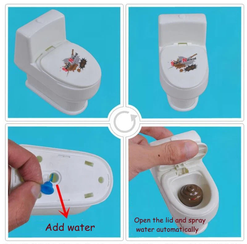 Mini Prank Squirt Spray Toilet | Funny Gag Toy for April Fools