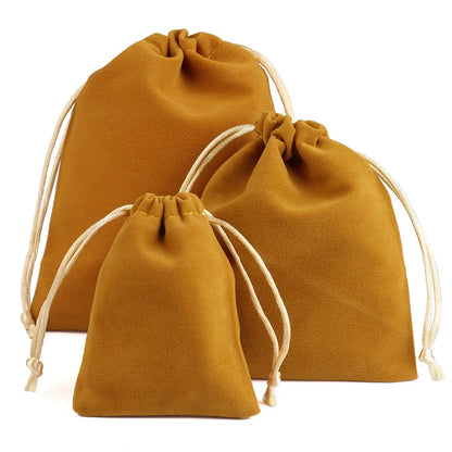 10pcs Drawstring Velvet Jewelry Gift Bags | Soft Plush Multi-Color Pouches for Wedding Christmas Party