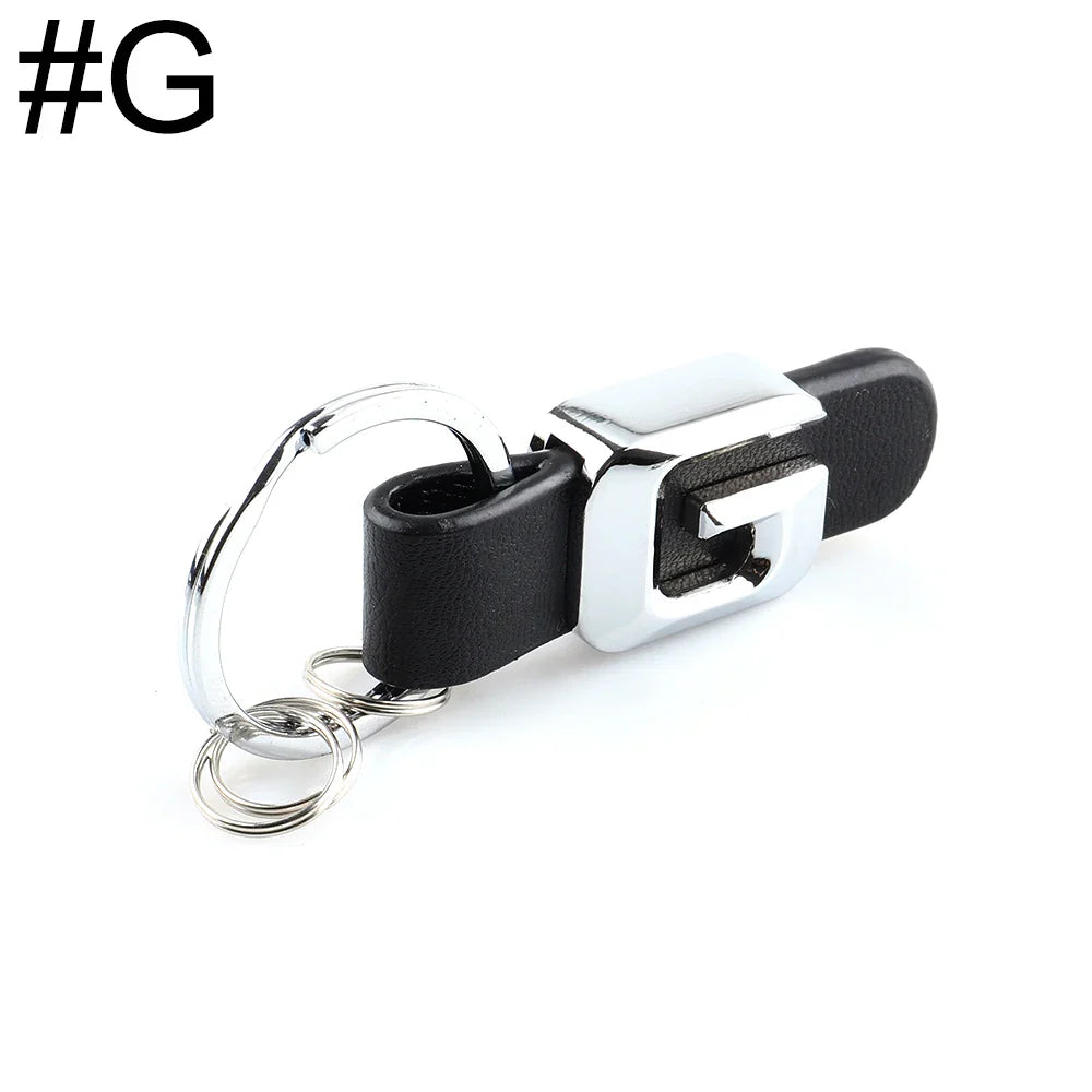 DSYCAR 3D Car Key Chain Metal Letter Leather Strap Keychain | Premium Key Ring for Mercedes