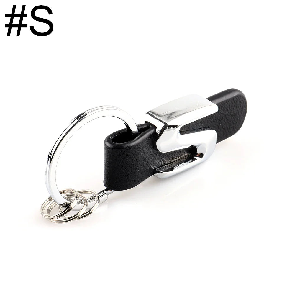 DSYCAR 3D Car Key Chain Metal Letter Leather Strap Keychain | Premium Key Ring for Mercedes
