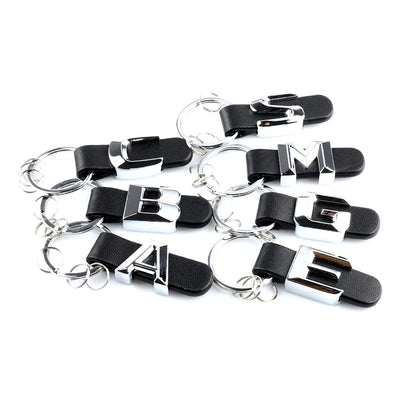 DSYCAR 3D Car Key Chain Metal Letter Leather Strap Keychain | Premium Key Ring for Mercedes