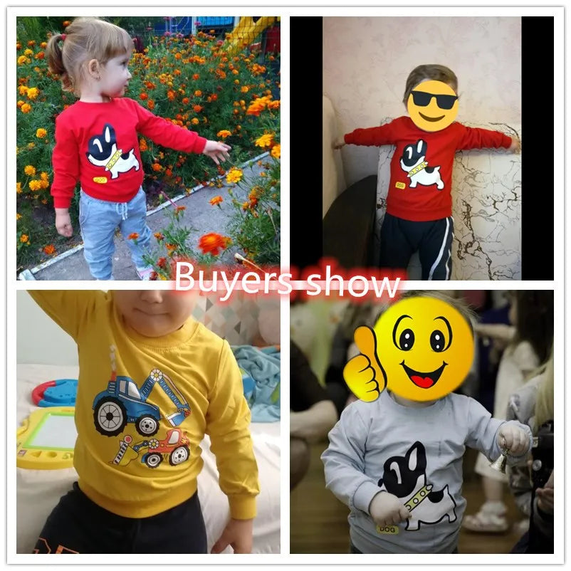 Baby Cartoon Cotton Long Sleeve T-Shirt – Casual Spring Top