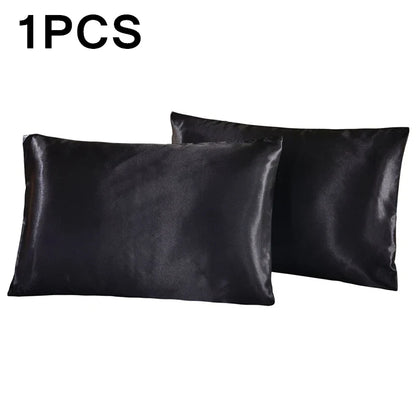 1Pc Queen Satin Silk Pillowcase | Silky Smooth Cooling Bed Pillow Cover for Hair and Skin