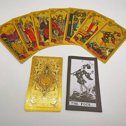 Nouveau Tarot Rider Waite en plastique, dorure à chaud, cartes de divination exquises pour jeu de société, pour collection.