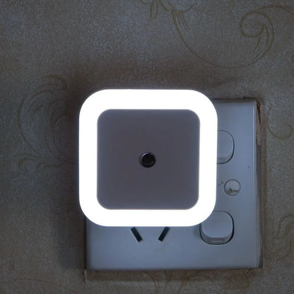 Wireless Sensor LED Night Light | Mini Square Plug-in Lamp for Baby, Kids, Living Room