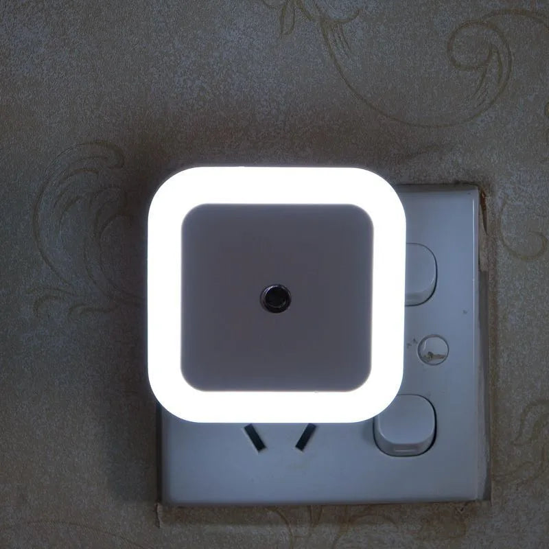 Mini Square LED Night Light | Light Sensor Plug-in for Baby Room