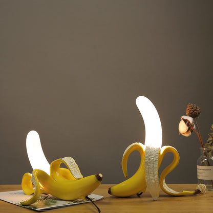Banana Table Lamp Art Deco Brass Chrome Accent Light