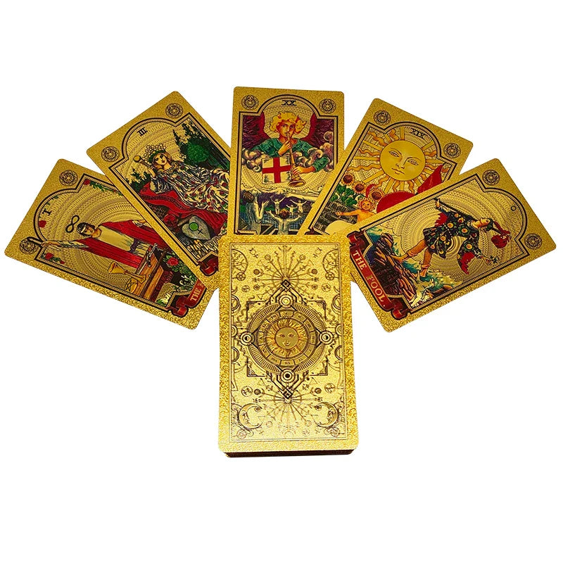 Nouveau Tarot Rider Waite en plastique, dorure à chaud, cartes de divination exquises pour jeu de société, pour collection.