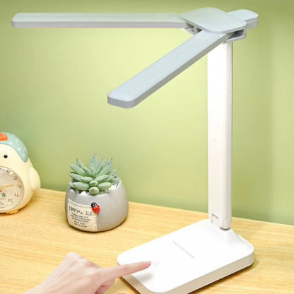 Lampe de Bureau LED Double Tête | Pliable Rechargeable USB Intensité Réglable pour Étude et Lecture
