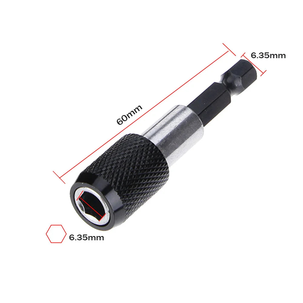 1/4 Inch Hex Shank Quick Release Screwdriver Bit Holder Extension Bar | 60mm 100mm 150mm