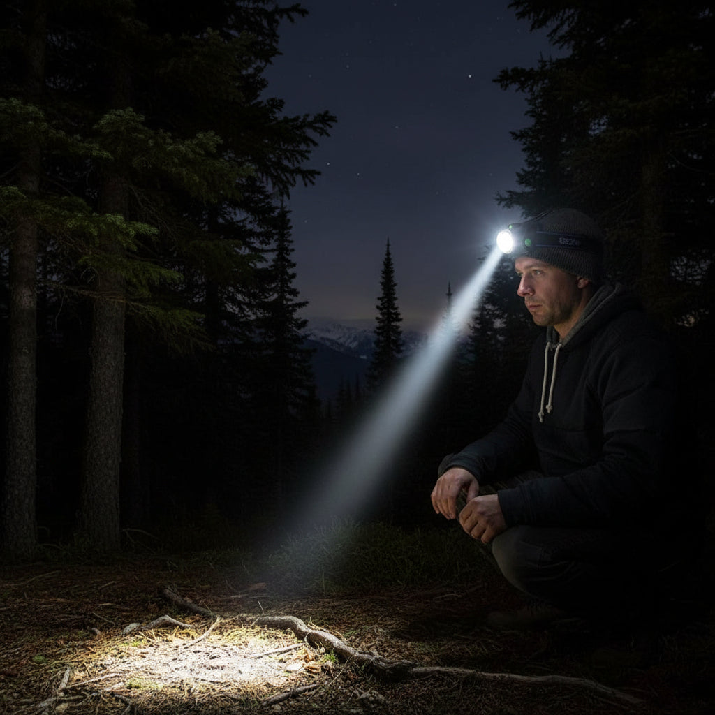 Powerful LED Headlamp Zoomable Rechargeable Waterproof for Camping Fishing