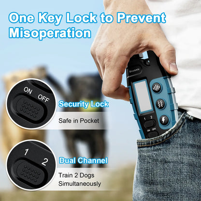 NovaPace Remote Dog Training Collar 1000m Waterproof Rechargeable