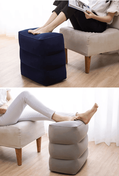 Repose-pieds gonflable pour avion – Confort de voyage pour vols, voitures et bus