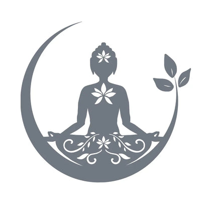 Buddha Chakra Peace Love Good Vibes Vinyl Sticker | Zentangle Mandala Laptop Decal