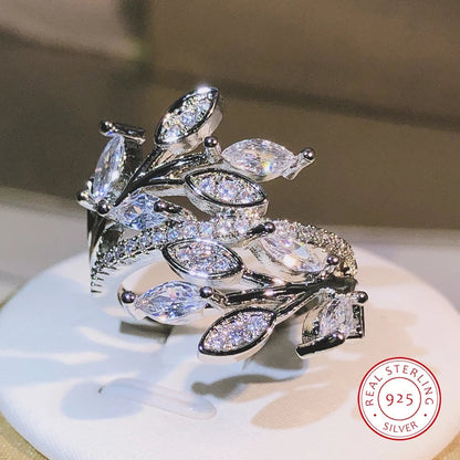 925 Silver Eternity Promise Crystal Ring | AAA Zircon Engagement Wedding Band