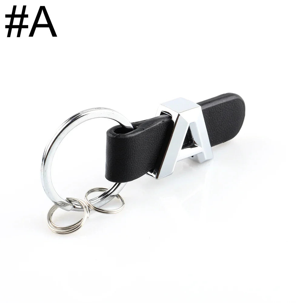 DSYCAR 3D Car Key Chain Metal Letter Leather Strap Keychain | Premium Key Ring for Mercedes