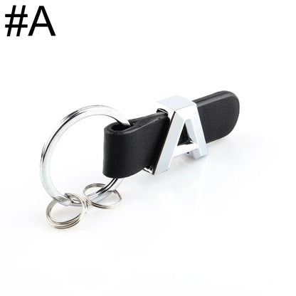 DSYCAR 3D Car Key Chain Metal Letter Leather Strap Keychain | Premium Key Ring for Mercedes