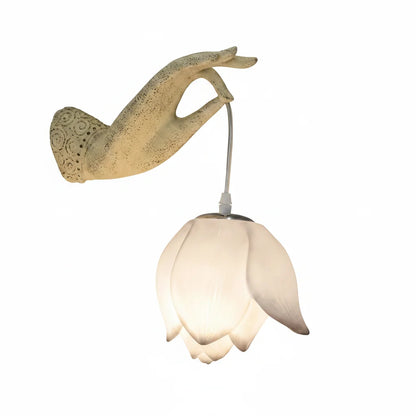 Modern Chinese Lotus Wall Lamp Creative Corridor Hallway Teahouse Art Decor Light