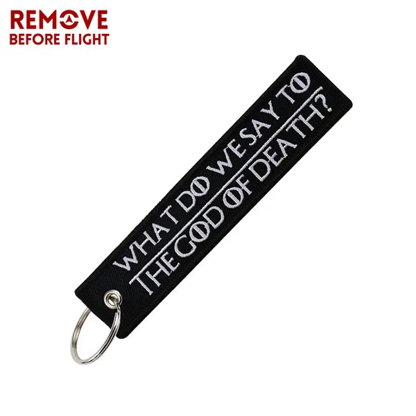 Motorcycle Keychain with Embroidery | Real Men Like Curves Keyring