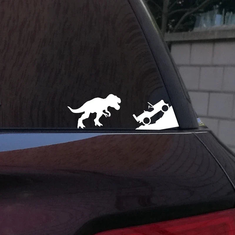 T-Rex Dinosaur Car Sticker | Jeep Window Decal for Laptop and Car Decoration
