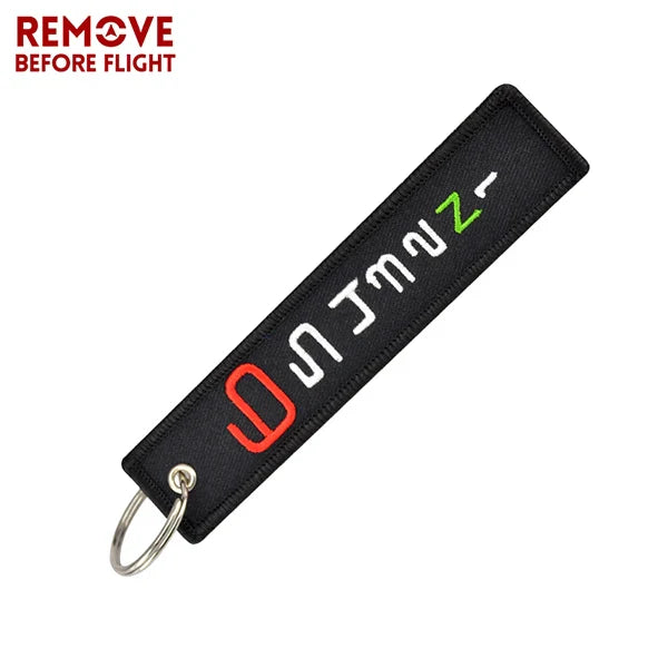 Motorcycle Keychain with Embroidery | Real Men Like Curves Keyring