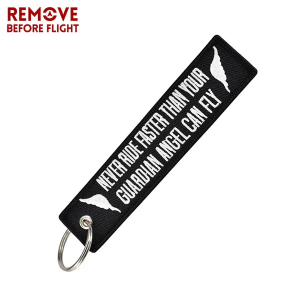 Motorcycle Keychain with Embroidery | Real Men Like Curves Keyring