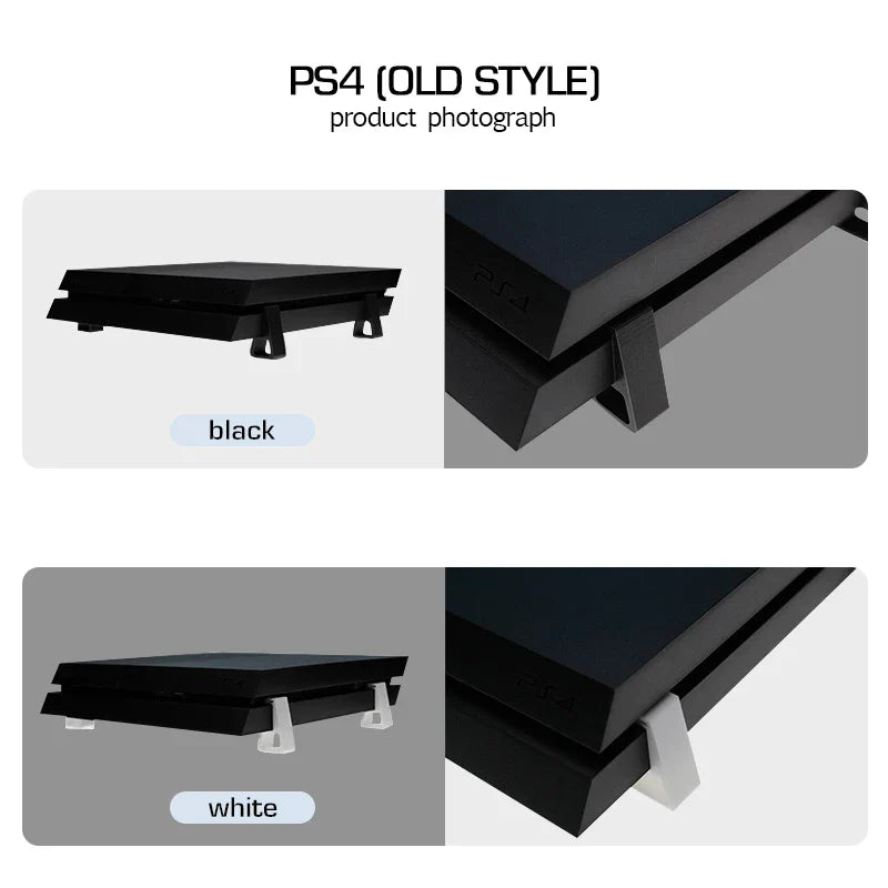 DATA FROG Cooling Feet Stand for PS4 Slim Pro | Horizontal Holder with Anti-Slip Design