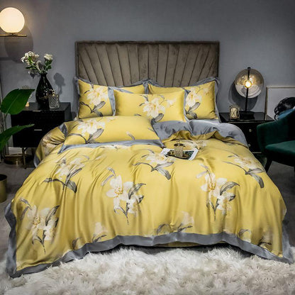 Orquidea Amarilla Duvet Cover Set (Egyptian Cotton)