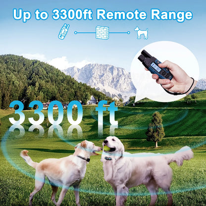 NovaPace Remote Dog Training Collar 1000m Waterproof Rechargeable