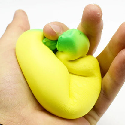 Squishy Banana Stress Relief Toy | Slow Rising Jumbo Squeeze Toy