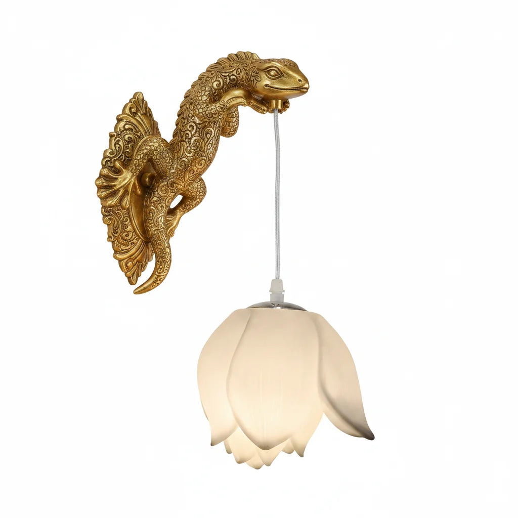 Modern Chinese Lotus Wall Lamp Creative Corridor Hallway Teahouse Art Decor Light