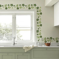 Green Leaf Vine Wall Sticker | Modern Home Decor Mural for Bedroom Living Room