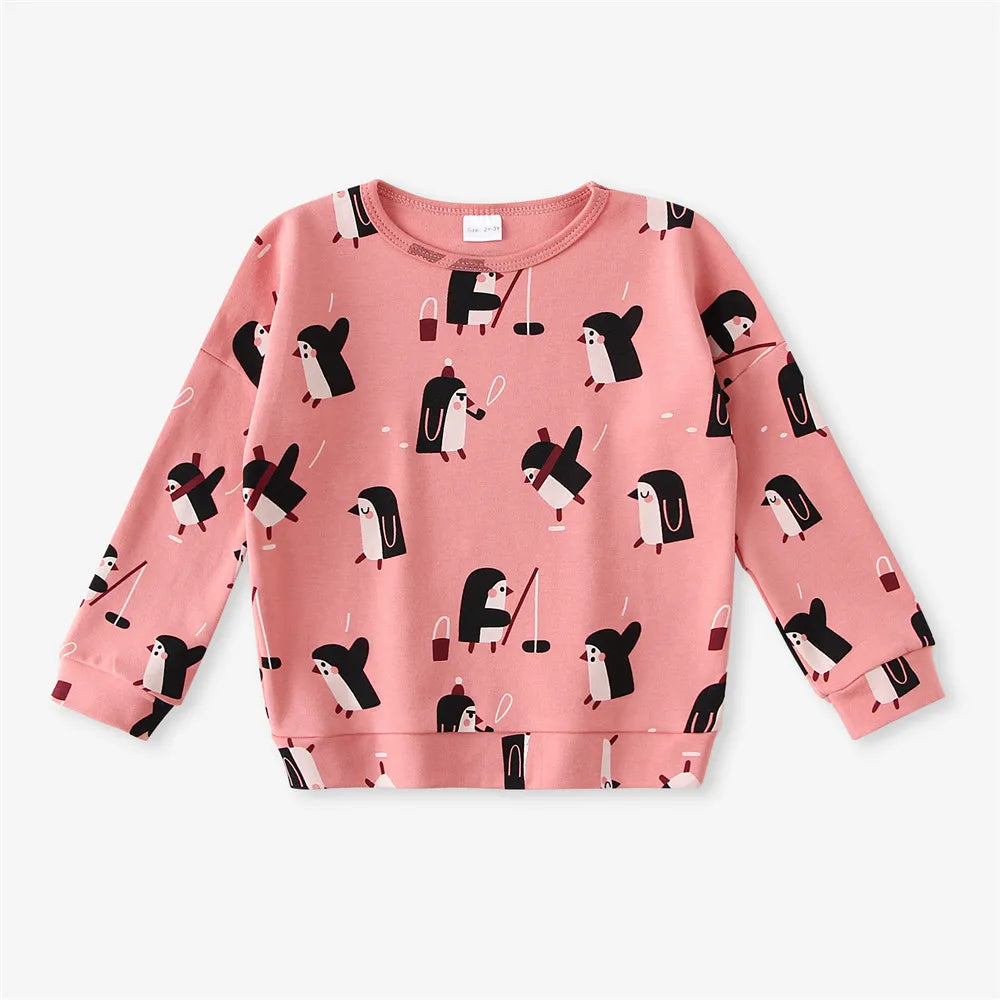 Fashion Cartoon Kids Sweatshirt – Unisex Cotton Top