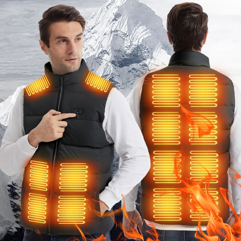 Gilet chauffant USB LITEGUEST avec lumière LED – Équipement de sécurité d'hiver pour l'extérieur