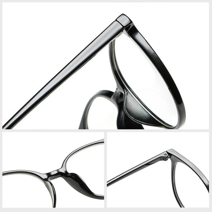 VIVIBEE Blue Light Blocking Glasses | Oversized Round Computer Eyewear for Women and Men