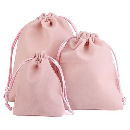 10pcs Drawstring Velvet Jewelry Gift Bags | Soft Plush Multi-Color Pouches for Wedding Christmas Party