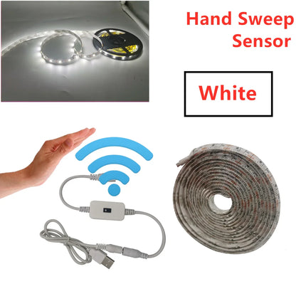 USB Motion Sensor LED Strip Light | Hand Sweep Control for Kitchen TV Backlight