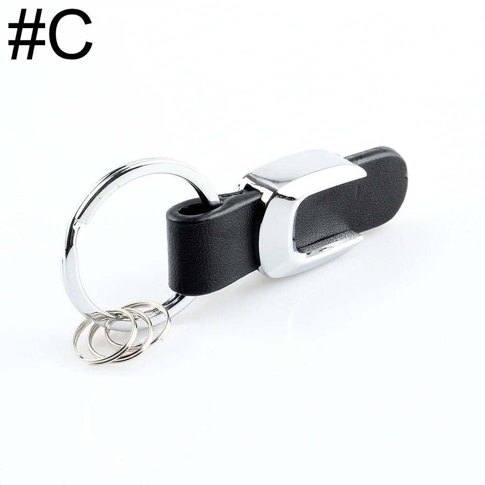 DSYCAR 3D Car Key Chain Metal Letter Leather Strap Keychain | Premium Key Ring for Mercedes