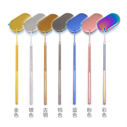 Stainless Steel Oval Lash Mirror | Portable Eyelash Extension Tool