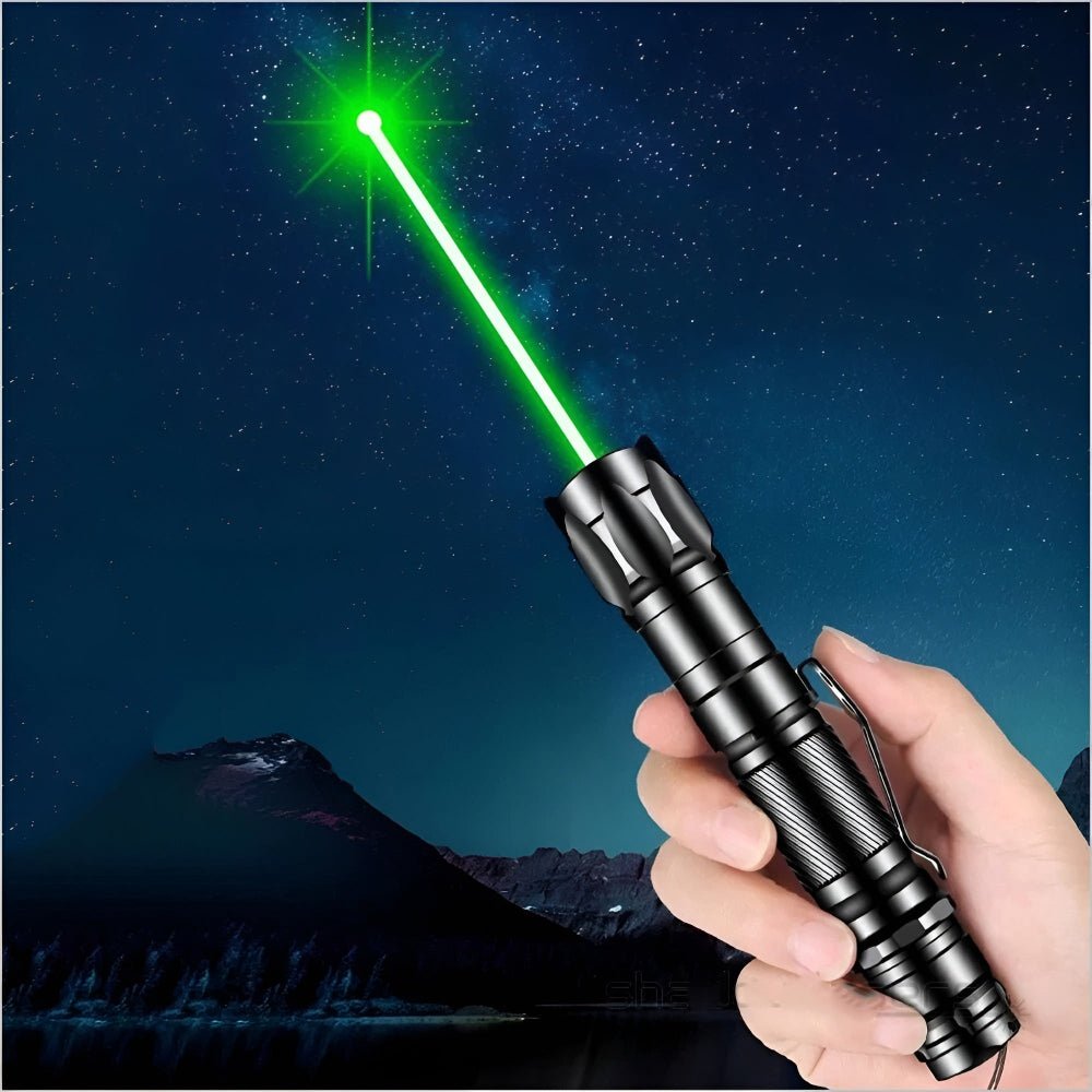 Puntero láser verde recargable 532nm USB de largo alcance