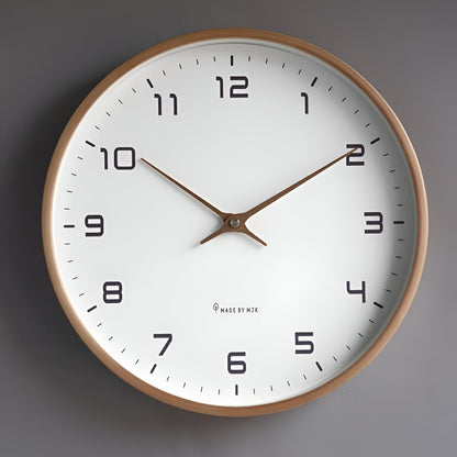 Nordic Wooden Wall Clock 30cm Silent Quartz Minimalist Numeric Dial