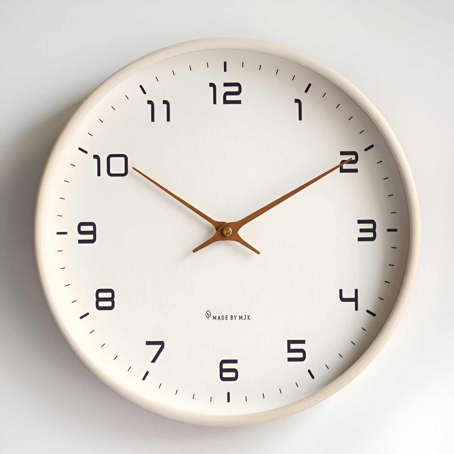 Nordic Wooden Wall Clock 30cm Silent Quartz Minimalist Numeric Dial