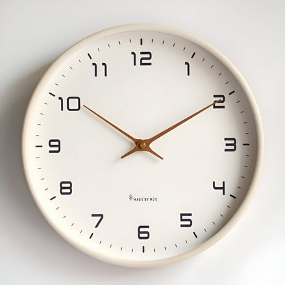 Nordic Wooden Wall Clock 30cm Silent Quartz Minimalist Numeric Dial