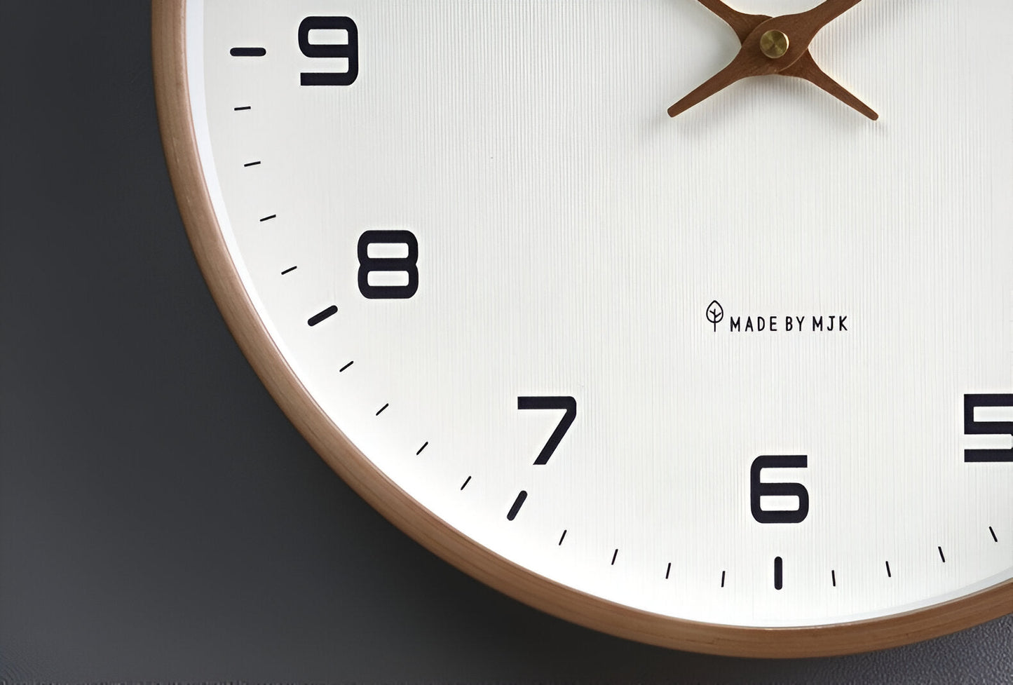 Nordic Wooden Wall Clock 30cm Silent Quartz Minimalist Numeric Dial