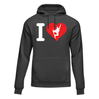 I Love Snowboarding Adult Fleece Hoodie