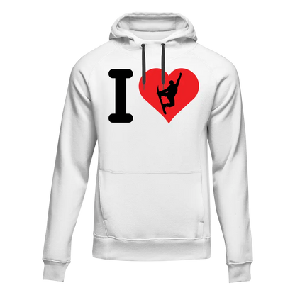 I Love Snowboarding Adult Fleece Hoodie