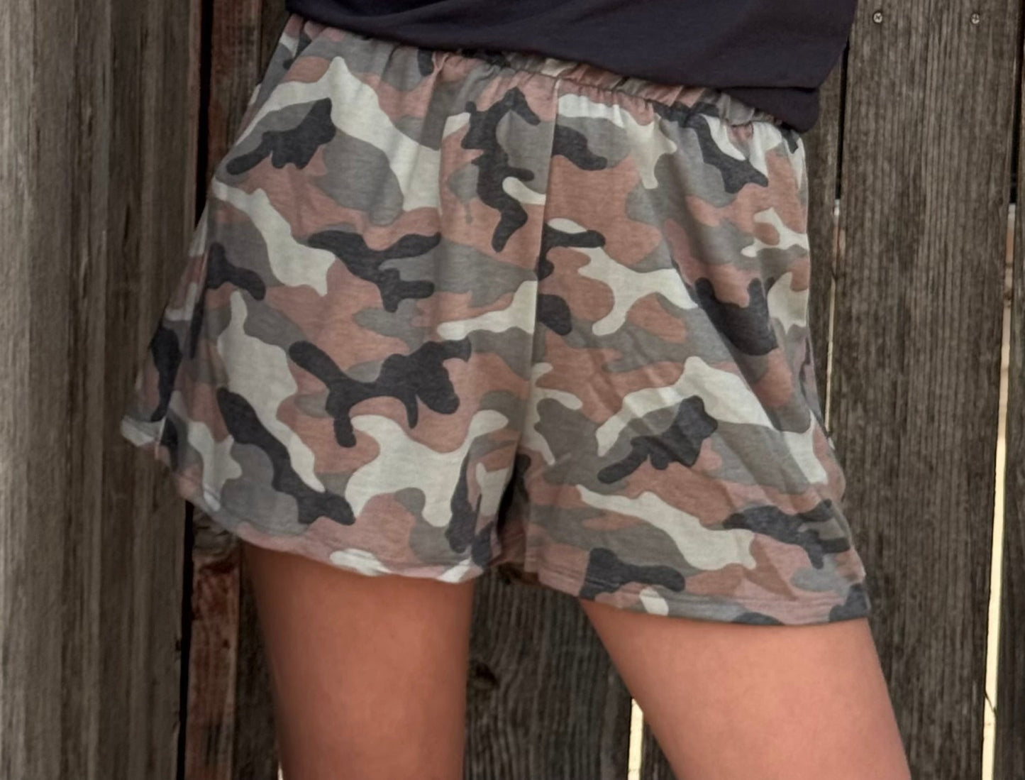 Shorts à imprimé camouflage