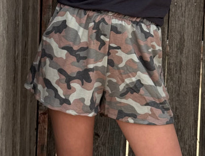 Shorts à imprimé camouflage